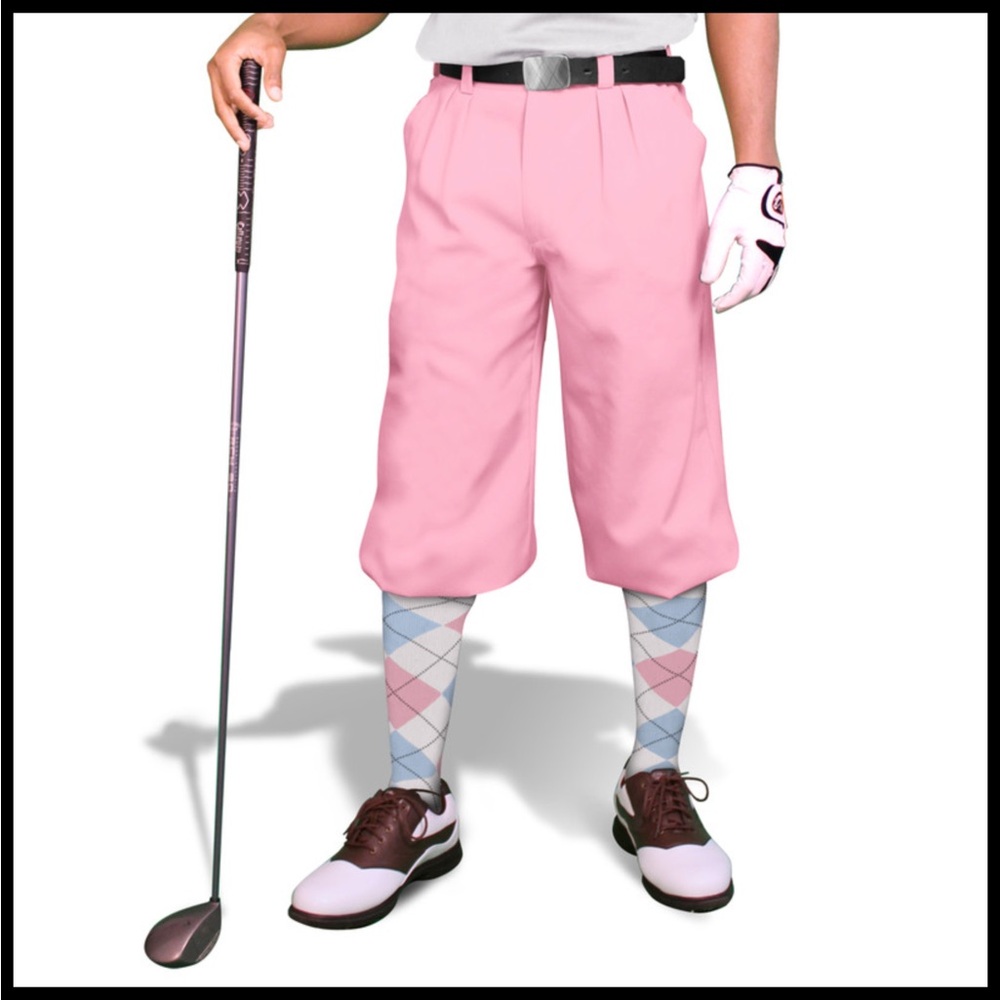 Men's Pink Golf Knickers